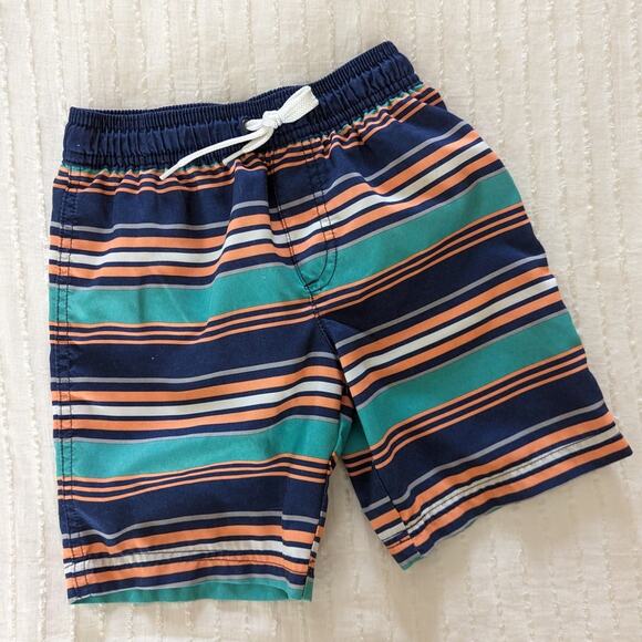 Carter's Boys Orange/Blue Nautical Swim Suit size 5T - Picture 3 of 5
